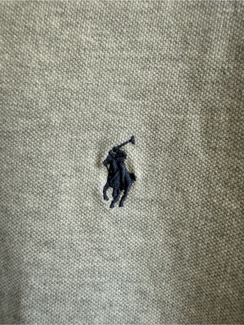 Ralph Lauren Men’s Light Gray Polo Shirt with Navy Pony